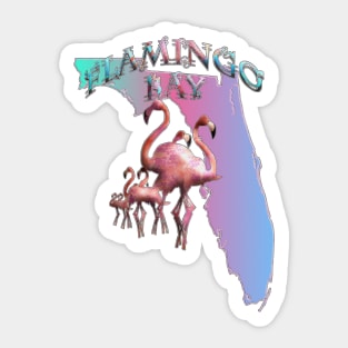 Flamingo Bay Florida Sticker